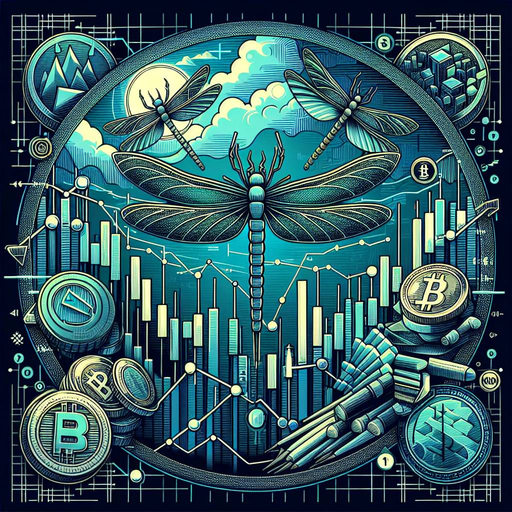 What are the common interpretations of the dragonfly doji pattern in the context of digital currencies?