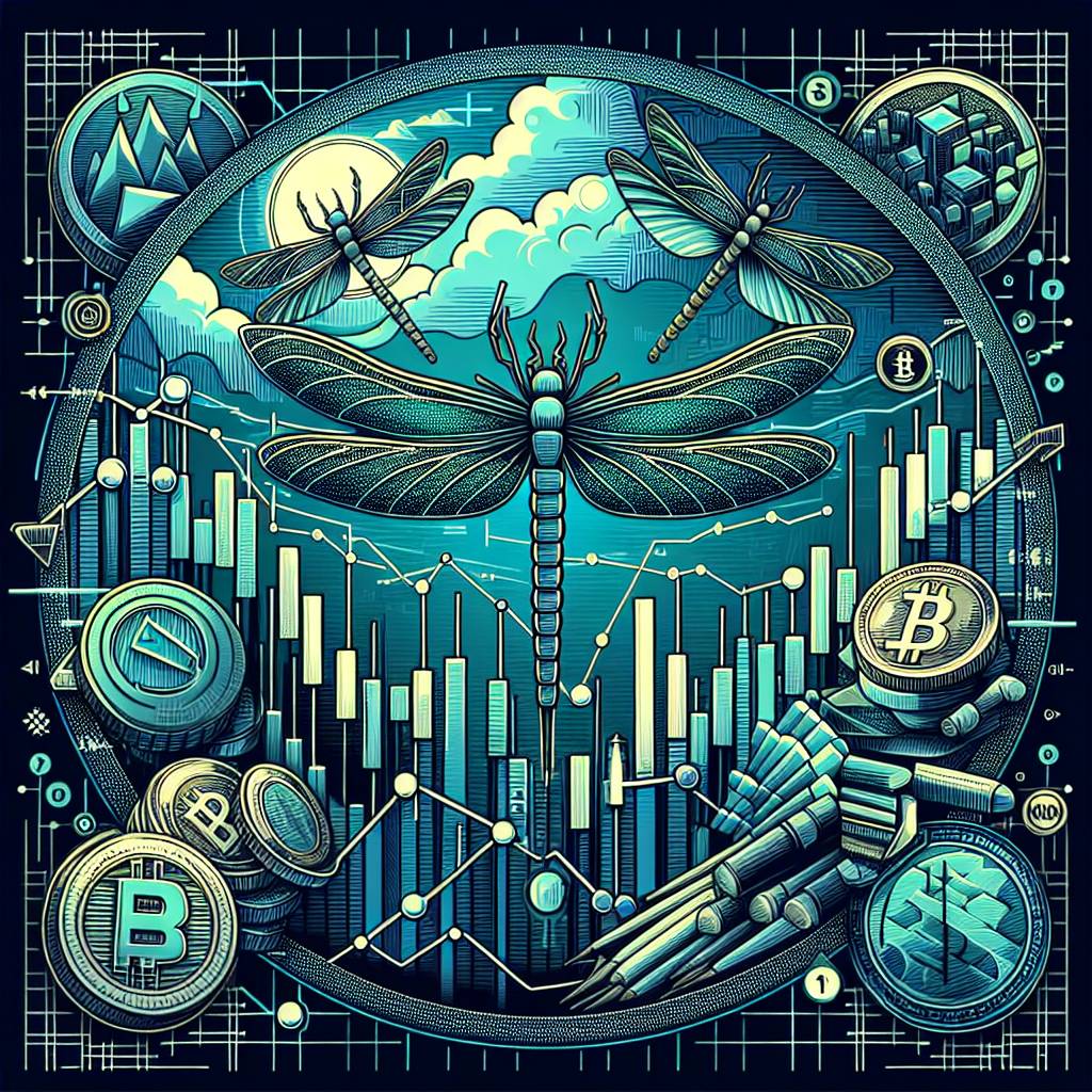 What are the characteristics of a dragonfly doji in an uptrend in the cryptocurrency market?