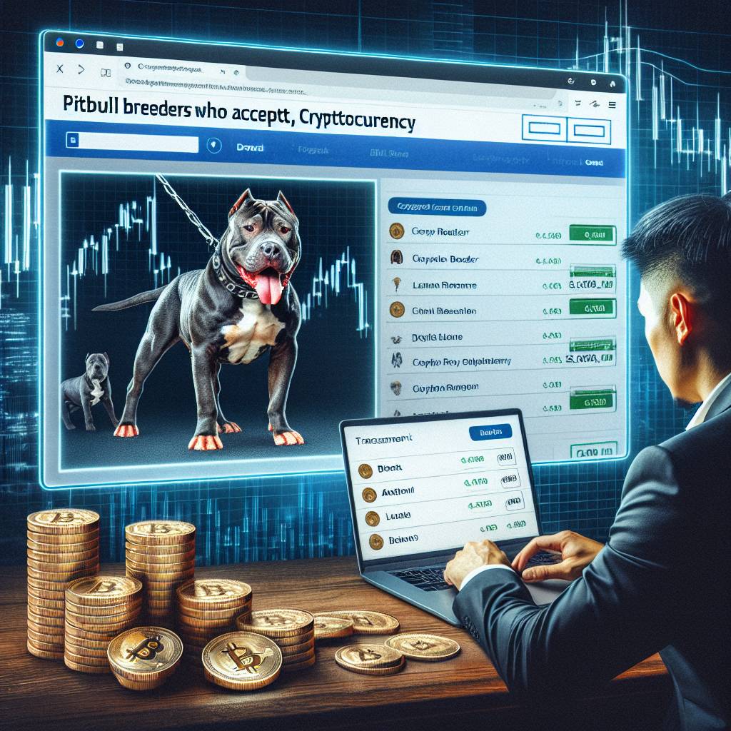 Where can I find pitbull breeders that accept cryptocurrency as payment?