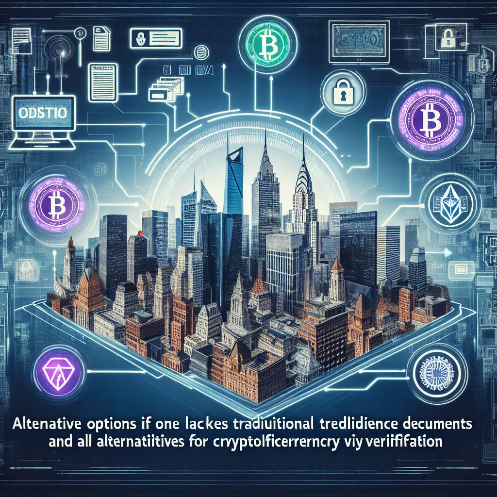 What are the alternative options if I don't have a traditional proof of residence document for cryptocurrency verification?