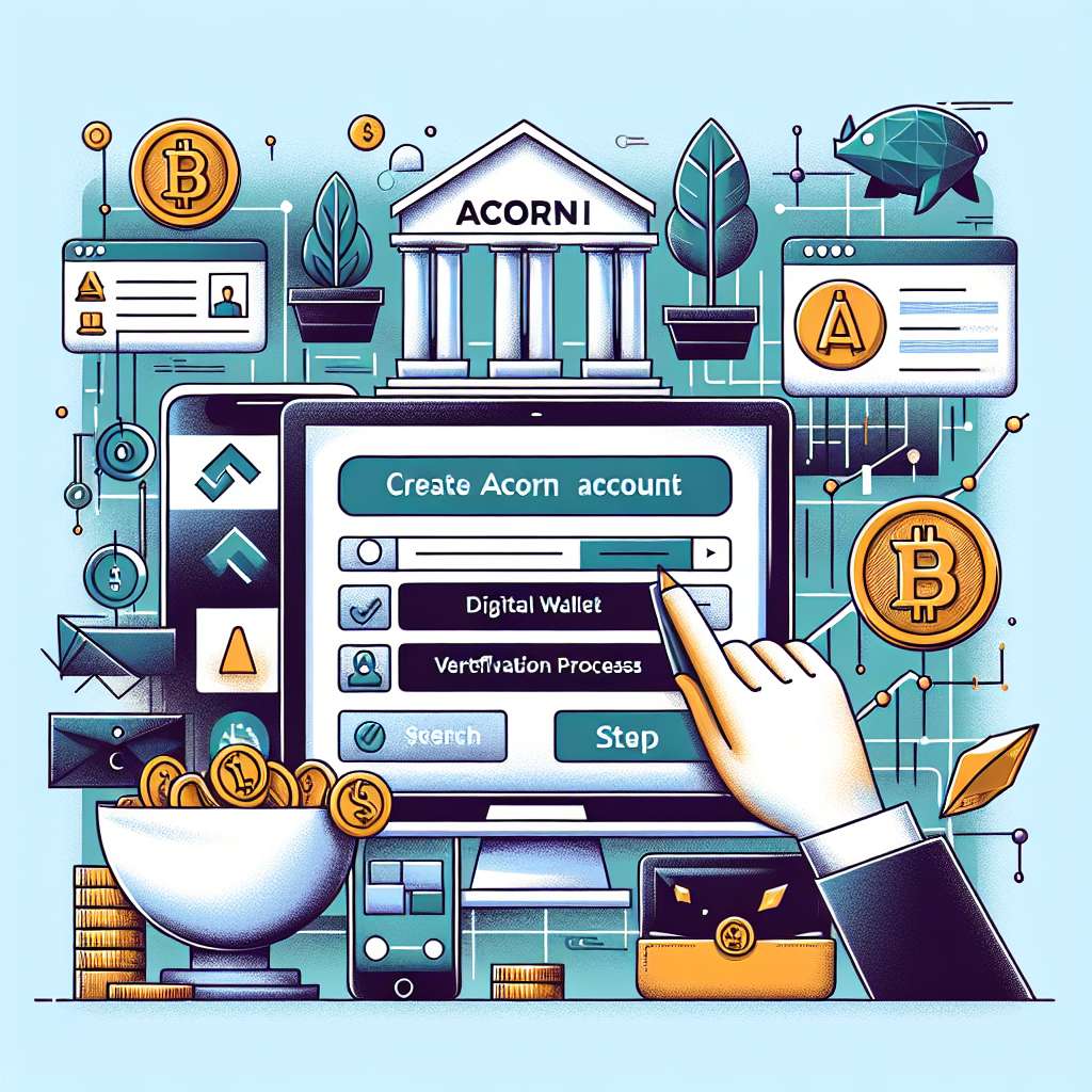 What are the steps to create an Acorn account for trading digital currencies?