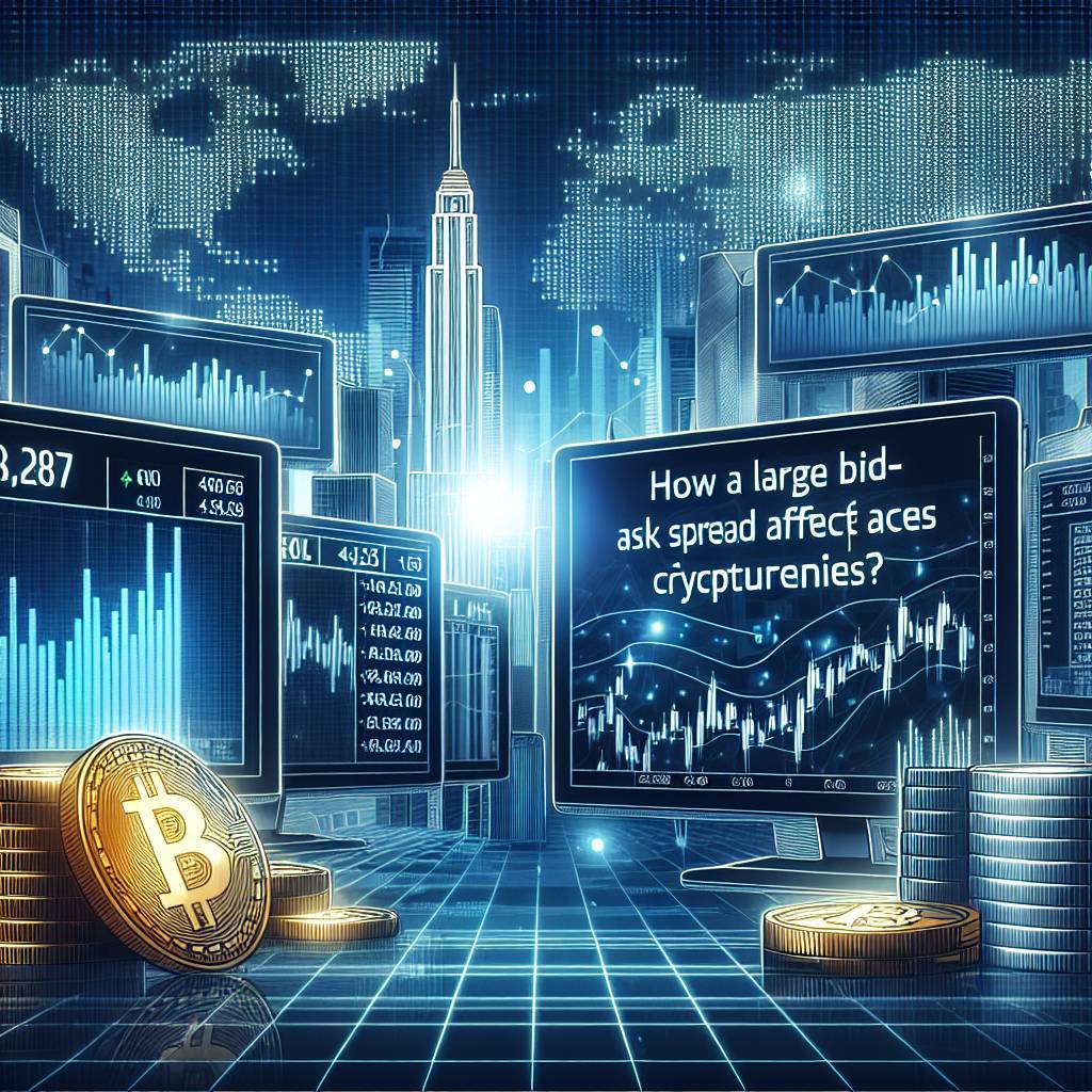 How does a large bid-ask spread affect the liquidity of cryptocurrencies?