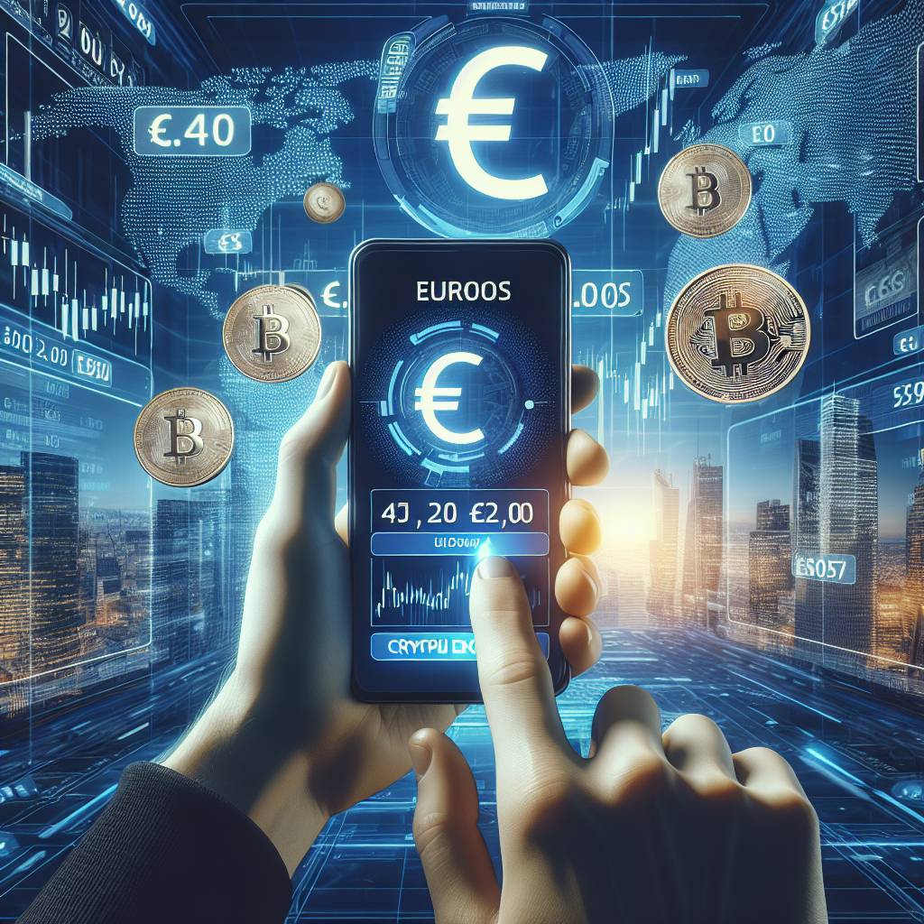 How can I track the real-time exchange rate of dollars to euros for cryptocurrencies?