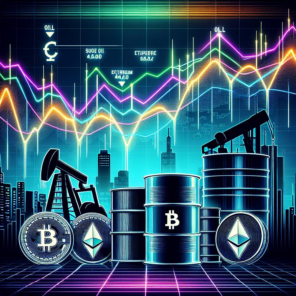 What are the correlations between the prices of popular cryptocurrencies and the fluctuations in WTI crude oil prices?