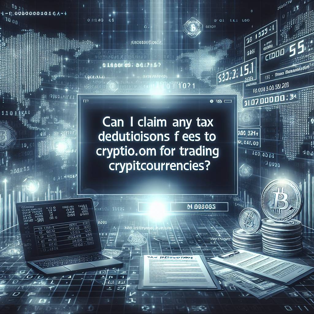 Can I claim any tax deductions for fees paid to crypto.com for trading cryptocurrencies?