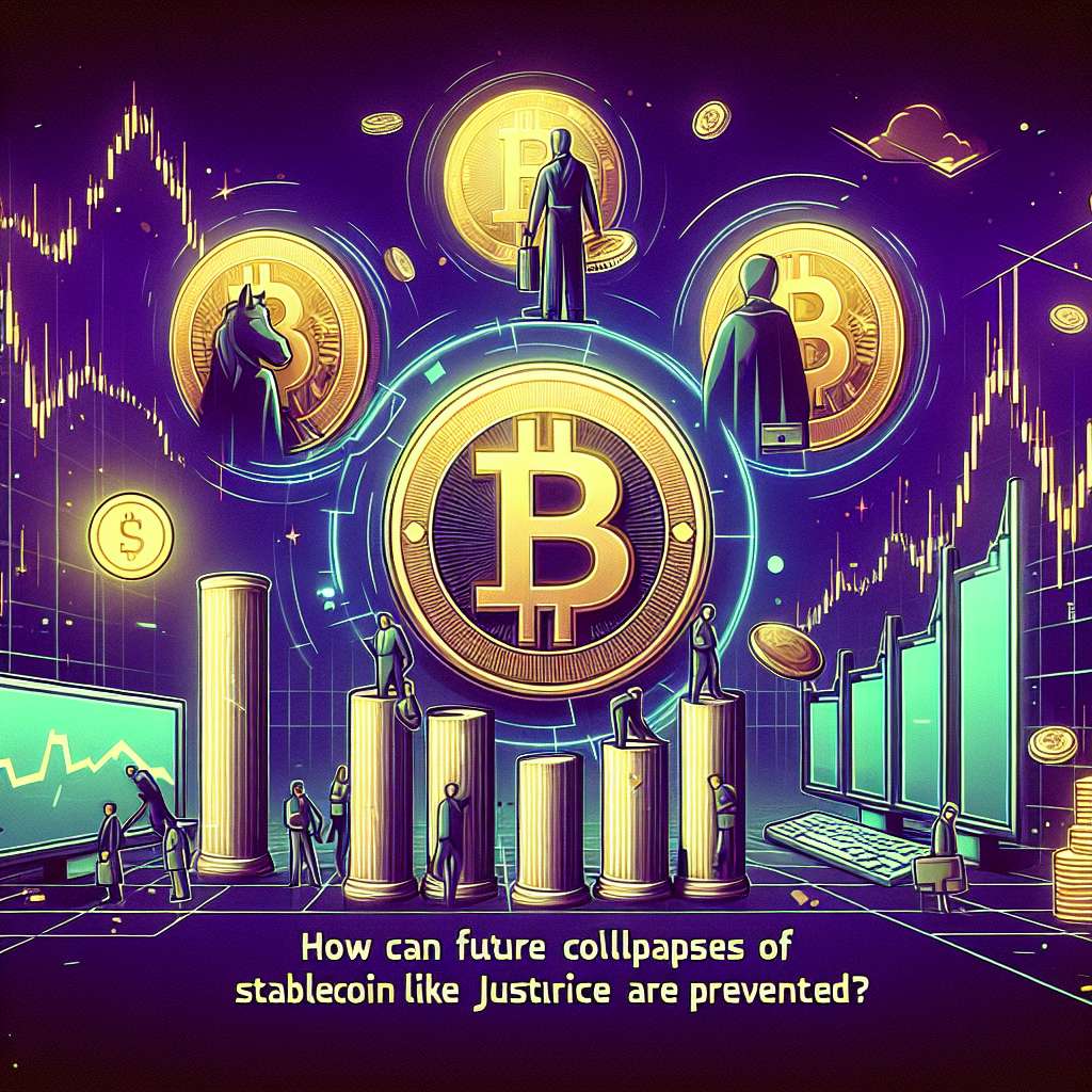 What measures can be taken to prevent a collapse of stablecoins like Justice in the future?