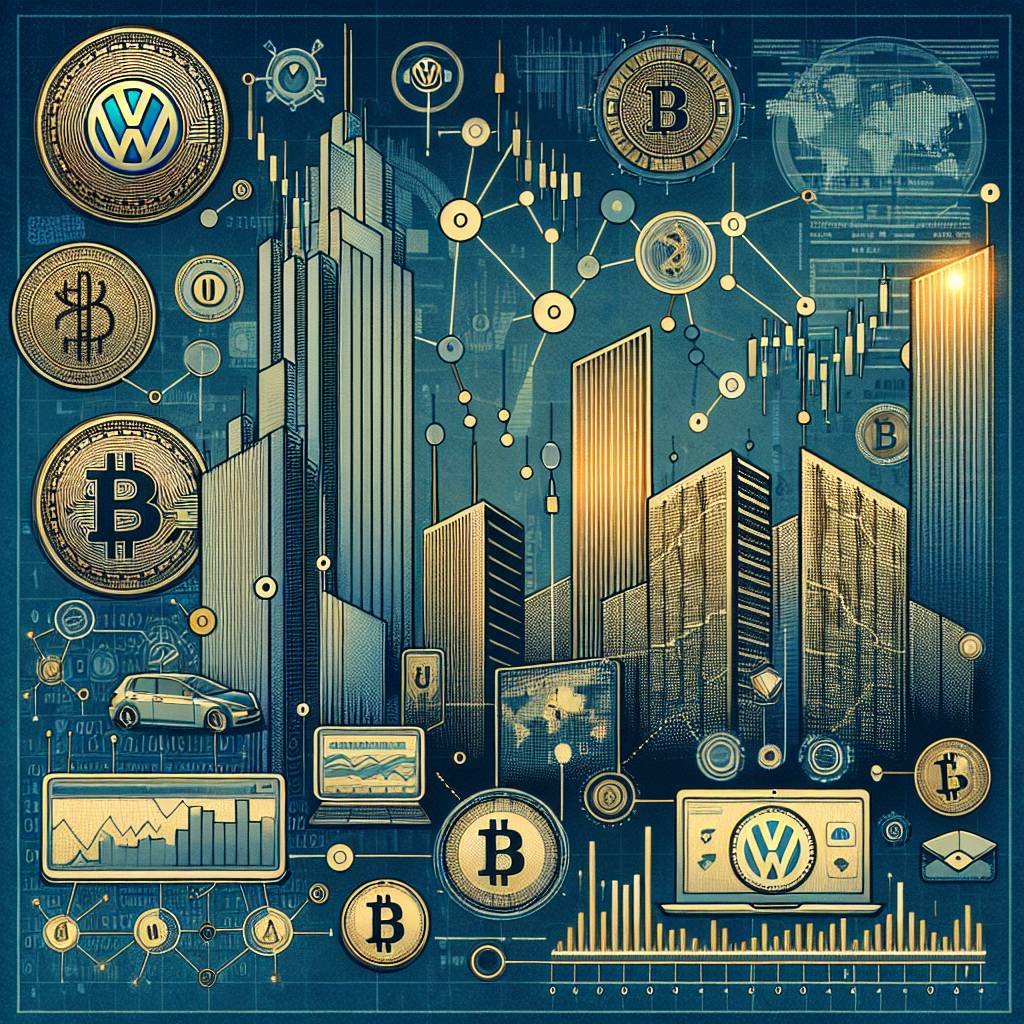 What is the correlation between Volkswagen stock chart and cryptocurrency market trends?