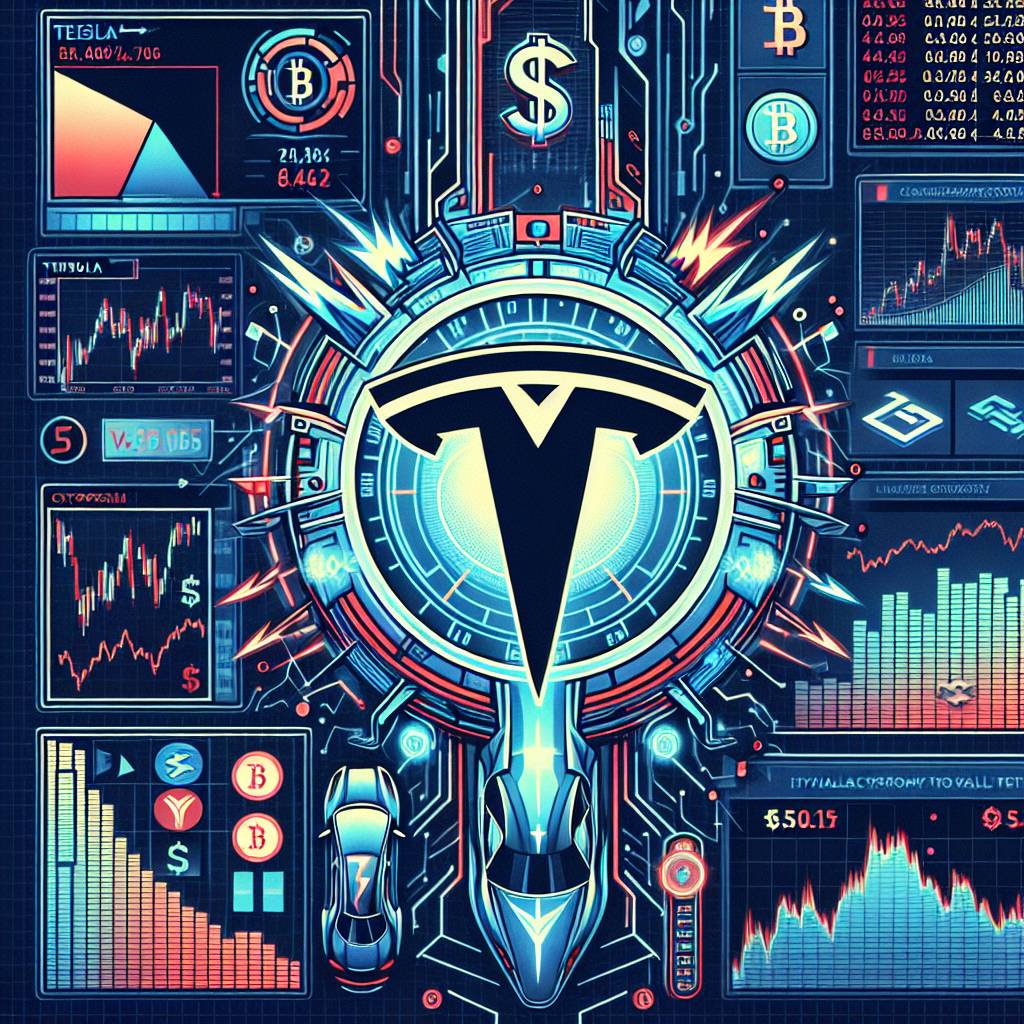 Are there any correlations between Tesla's after-hours stock price and the prices of cryptocurrencies?