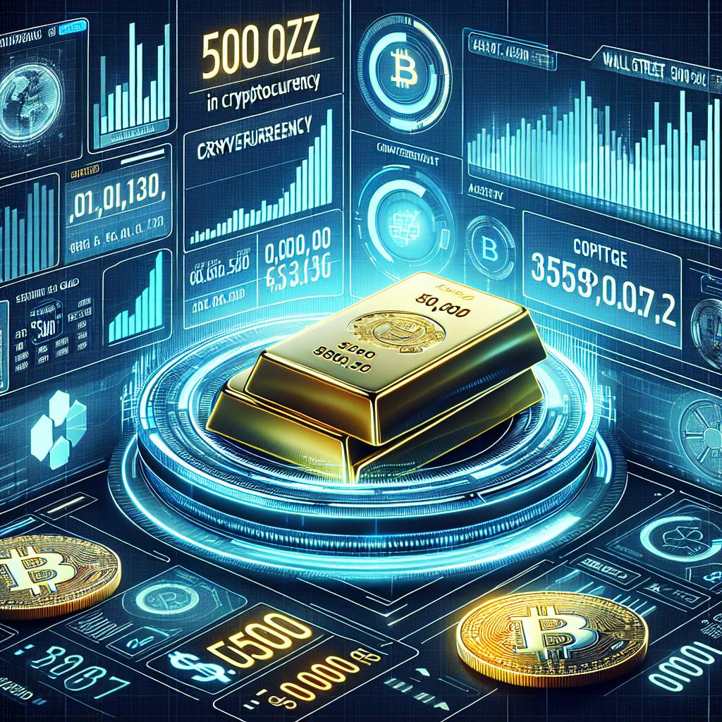 What is the current value of 500 ounces of gold in cryptocurrency?