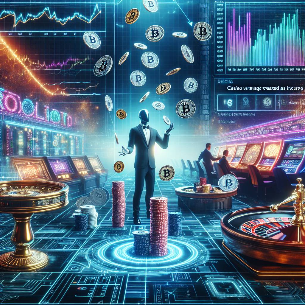 How are casino winnings treated as income in the cryptocurrency industry?