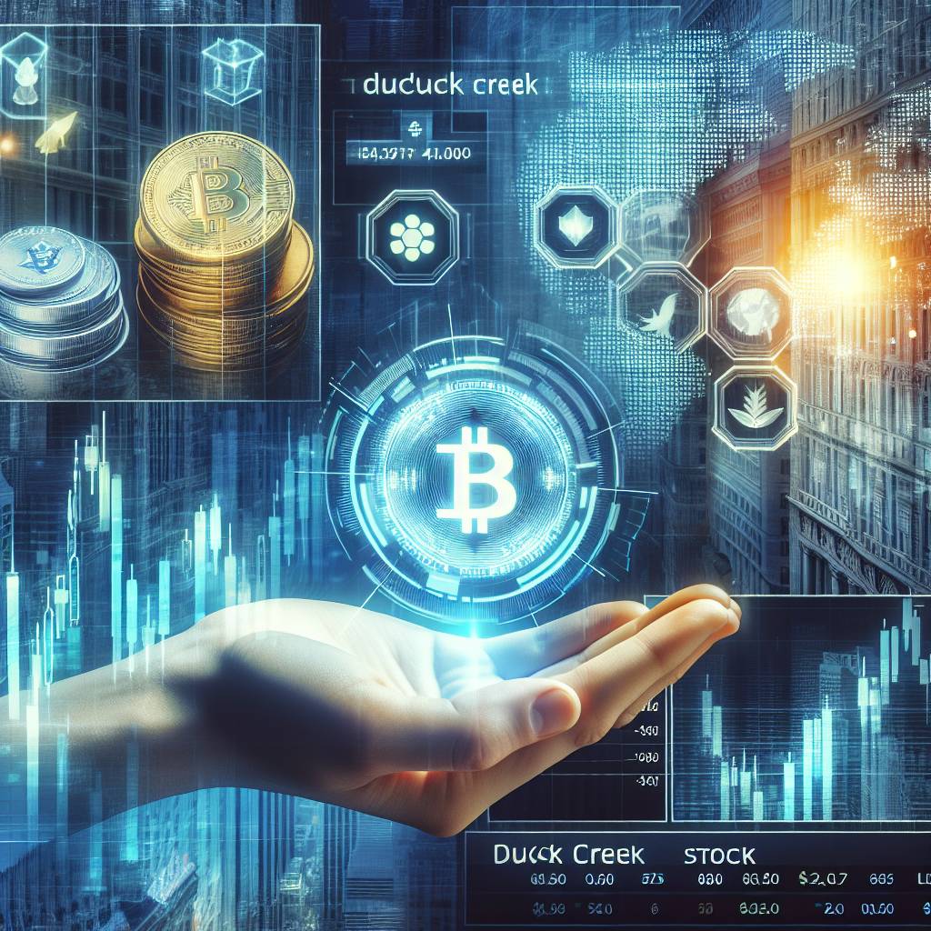 How can I trade Duck Creek stock for cryptocurrencies?