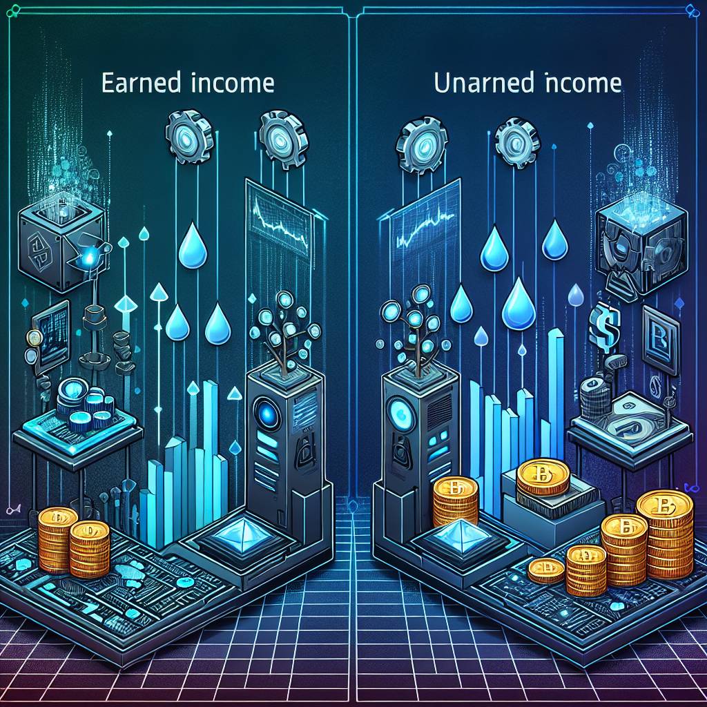 What are the differences in earning income and unearned income in the world of cryptocurrency?