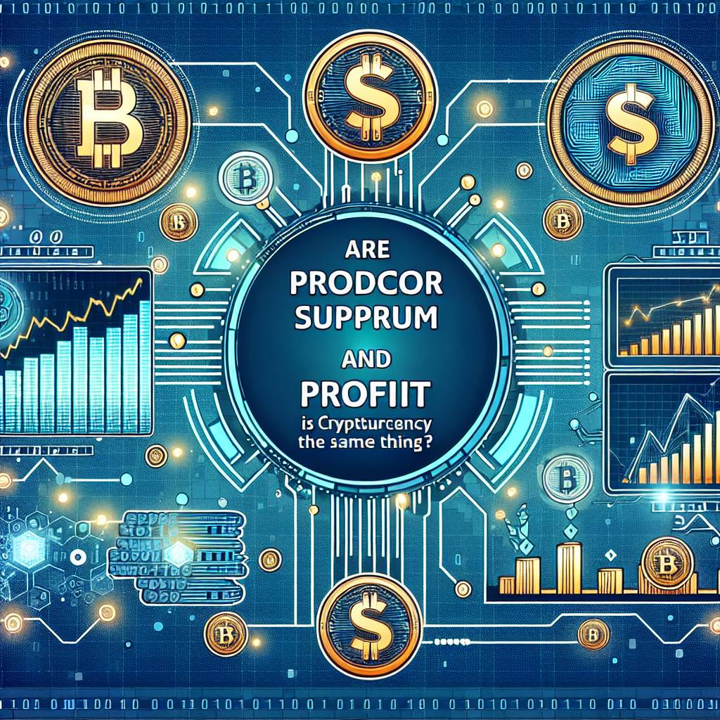 Are producer surplus and profit the same thing when it comes to cryptocurrency?