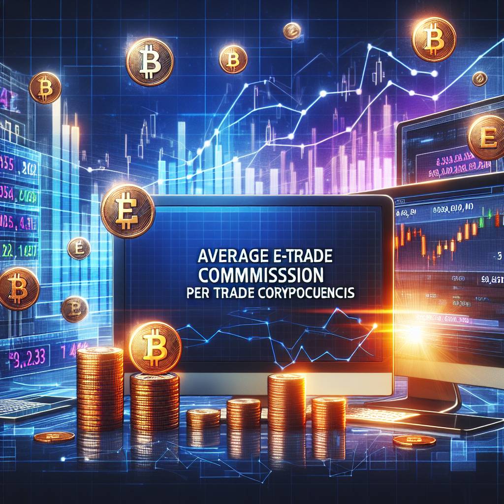 What is the average e trade commission per trade for cryptocurrencies?