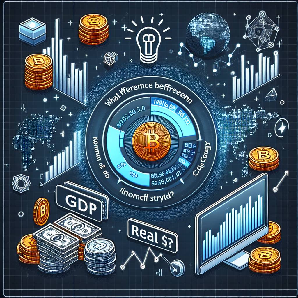 What is the difference between real GDP and nominal GDP in the context of cryptocurrency?