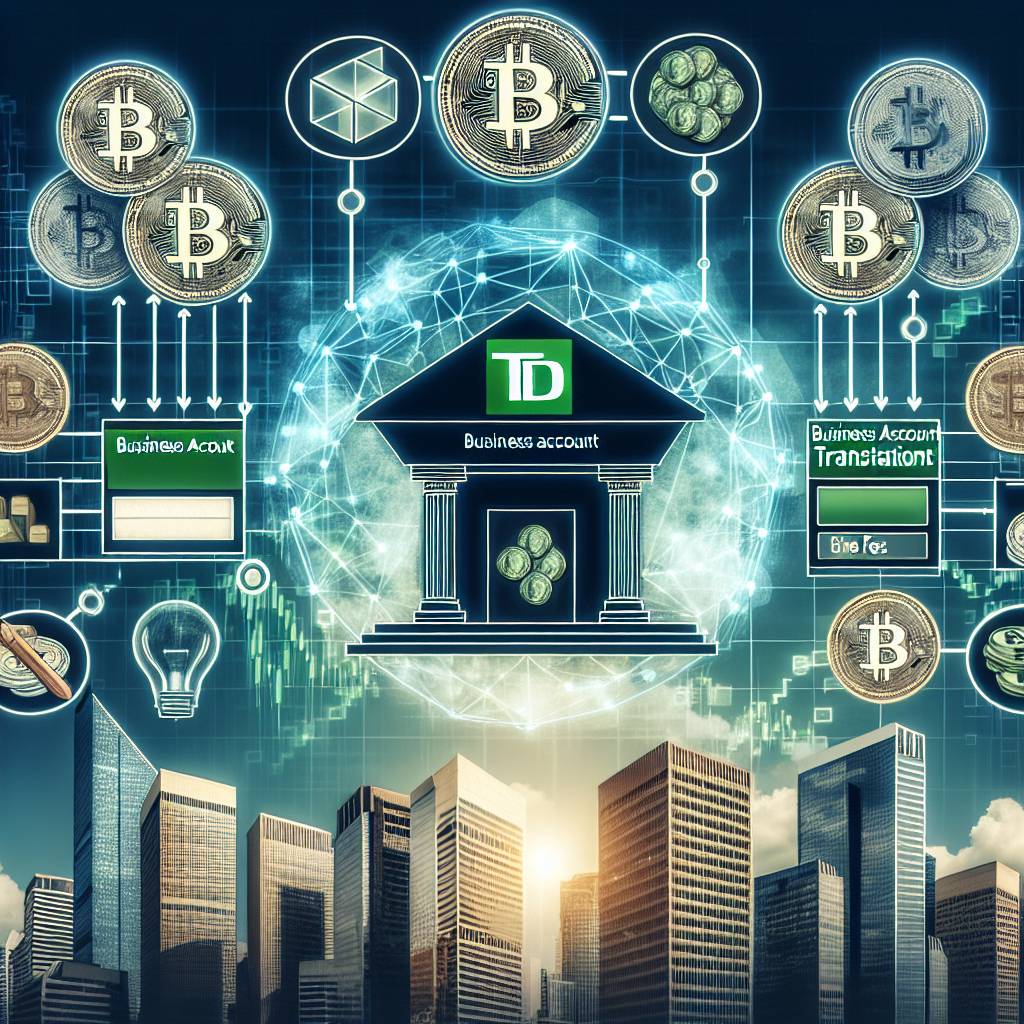 How does TD Bank compare to other banks in terms of fees for business accounts related to cryptocurrencies?