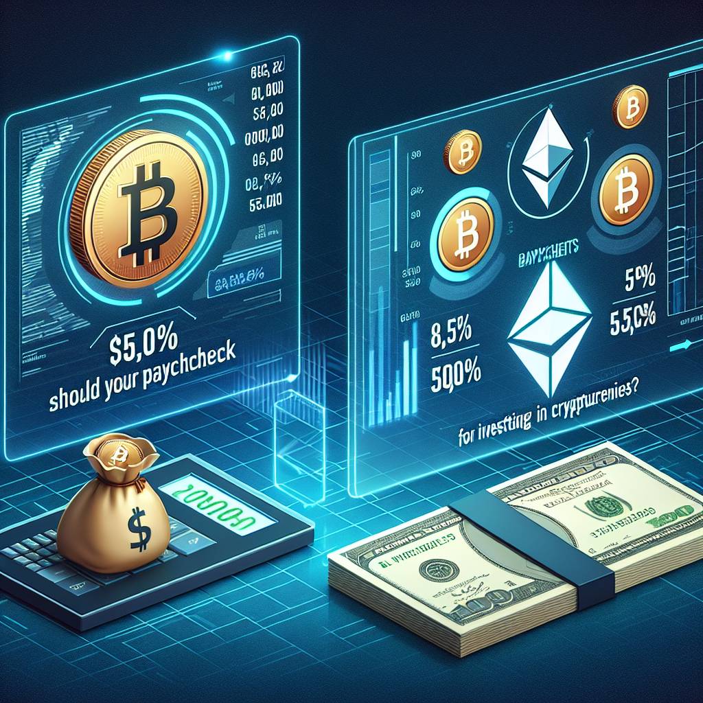 What percentage of your check should you save in cryptocurrencies?