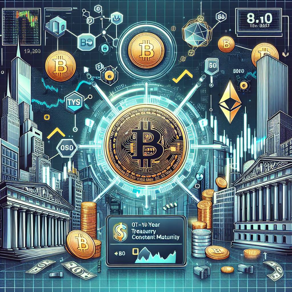 How does the difference between the 10-year treasury constant maturity and the 2-year treasury constant maturity affect the value of cryptocurrencies?