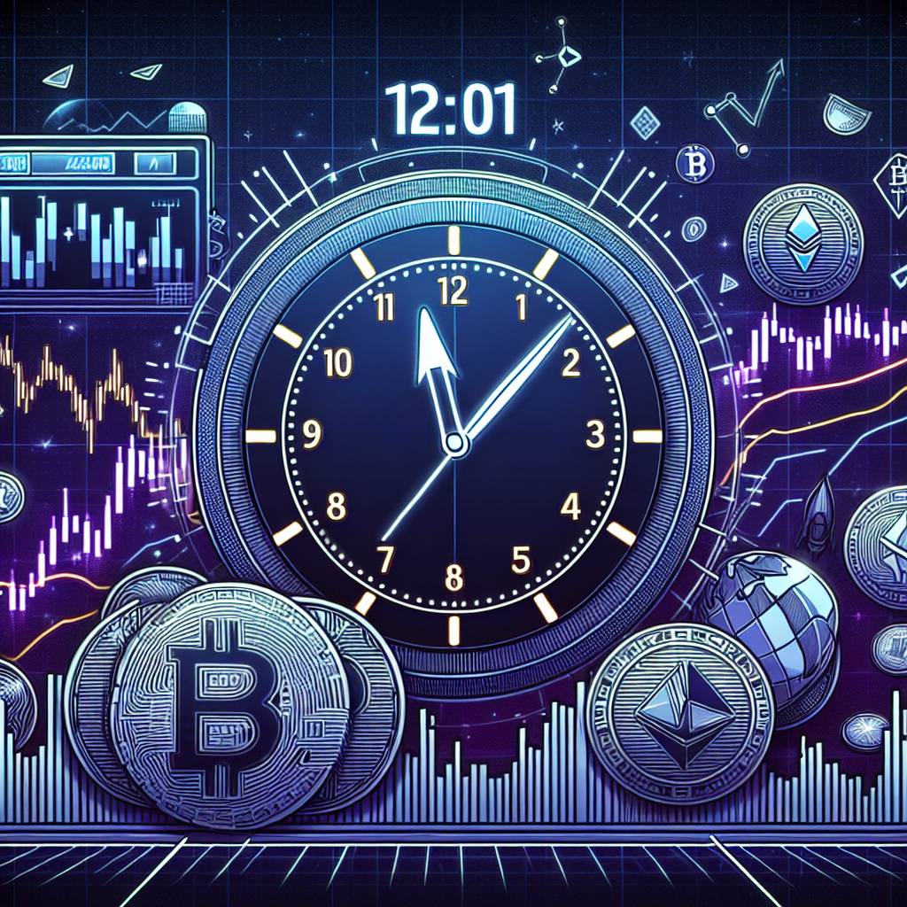 Which cryptocurrencies experience the most volatility at 12:01 a.m. ET?