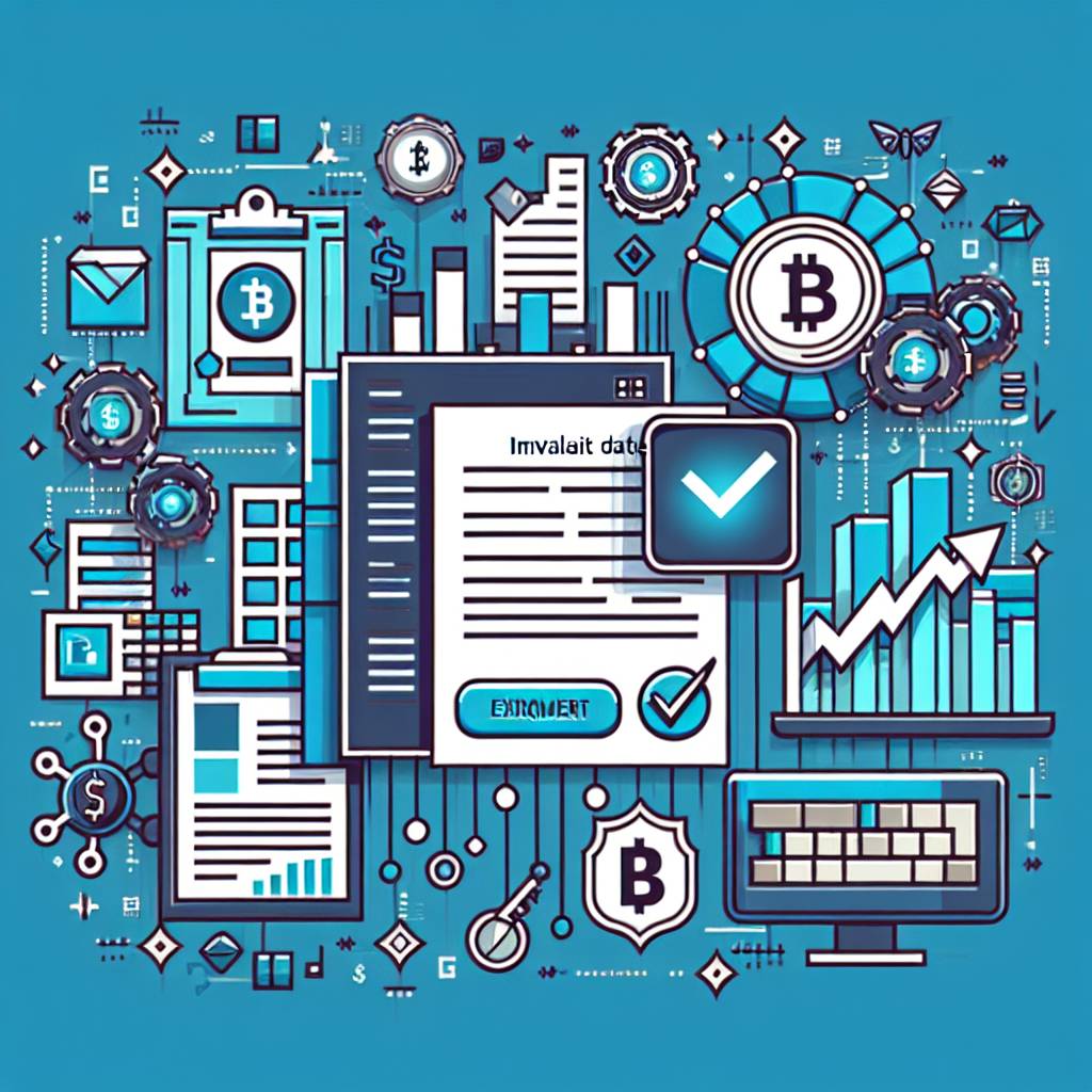 Why does an invalid date error occur when submitting a cryptocurrency transaction?