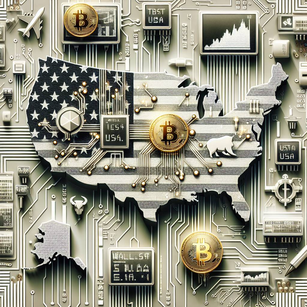 What are the potential opportunities for digital currency businesses in different regions of the USA based on the topographic map with states?