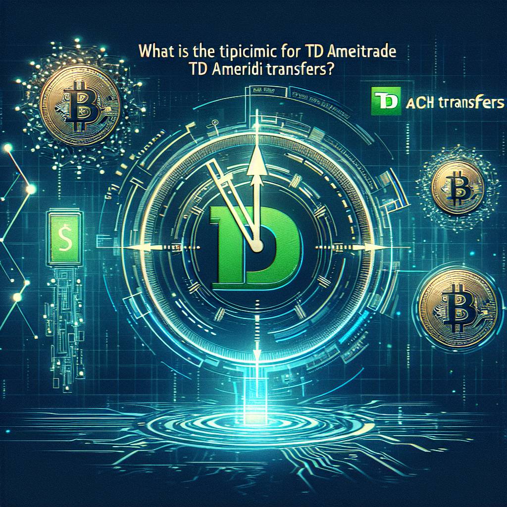 What is the typical wait time for TD Ameritrade ACH transfers when depositing or withdrawing cryptocurrencies?