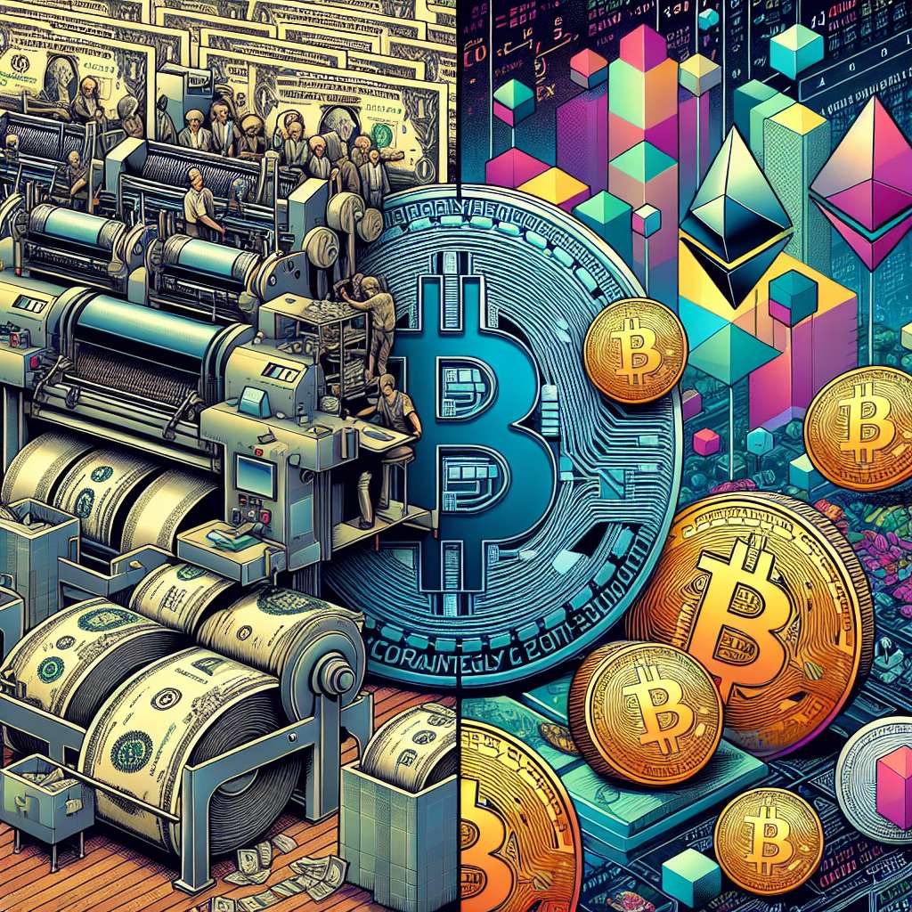 How does the daily money printing in the world of cryptocurrencies compare to traditional fiat currencies?