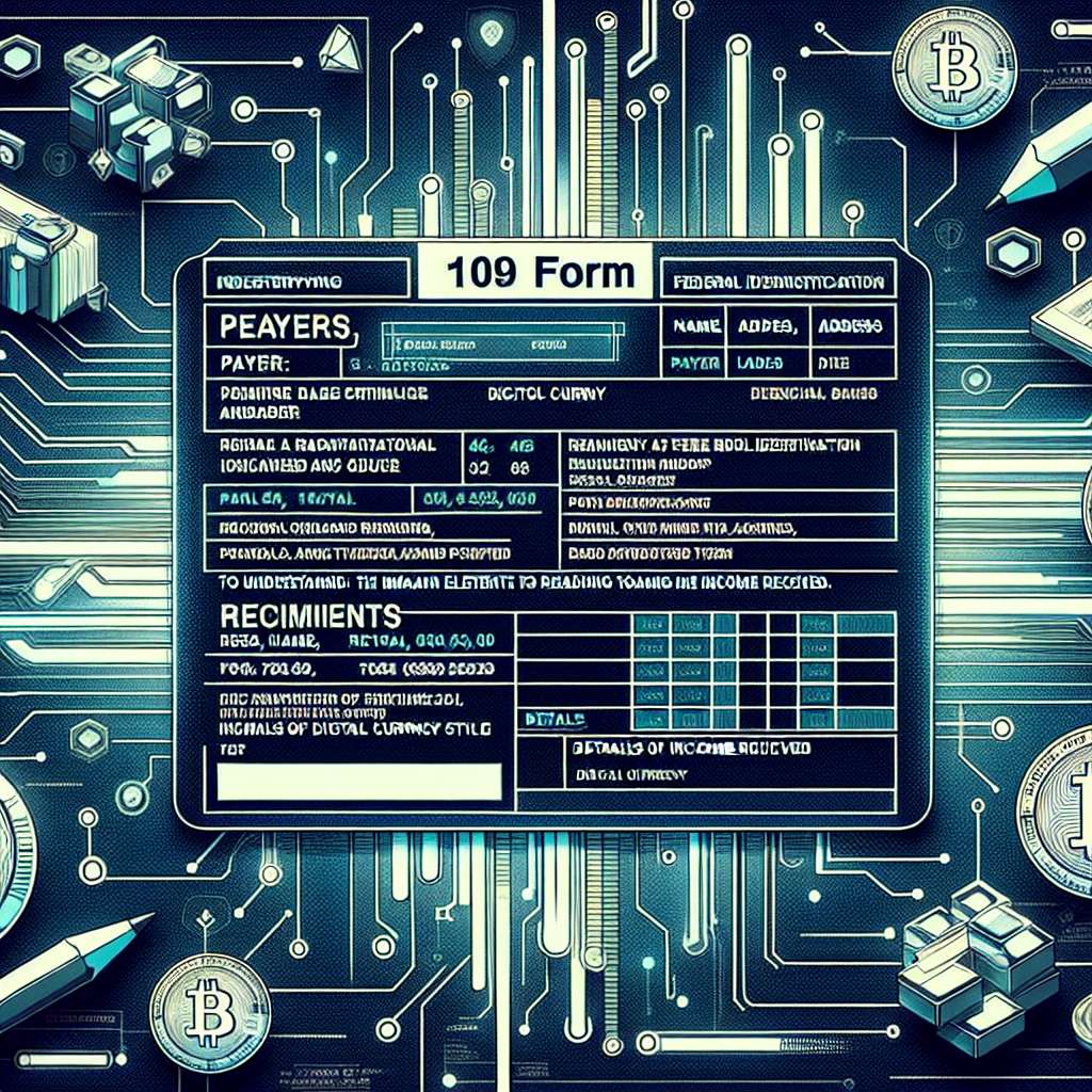 What are the key elements to understand when reading a 1099 form for digital currency?