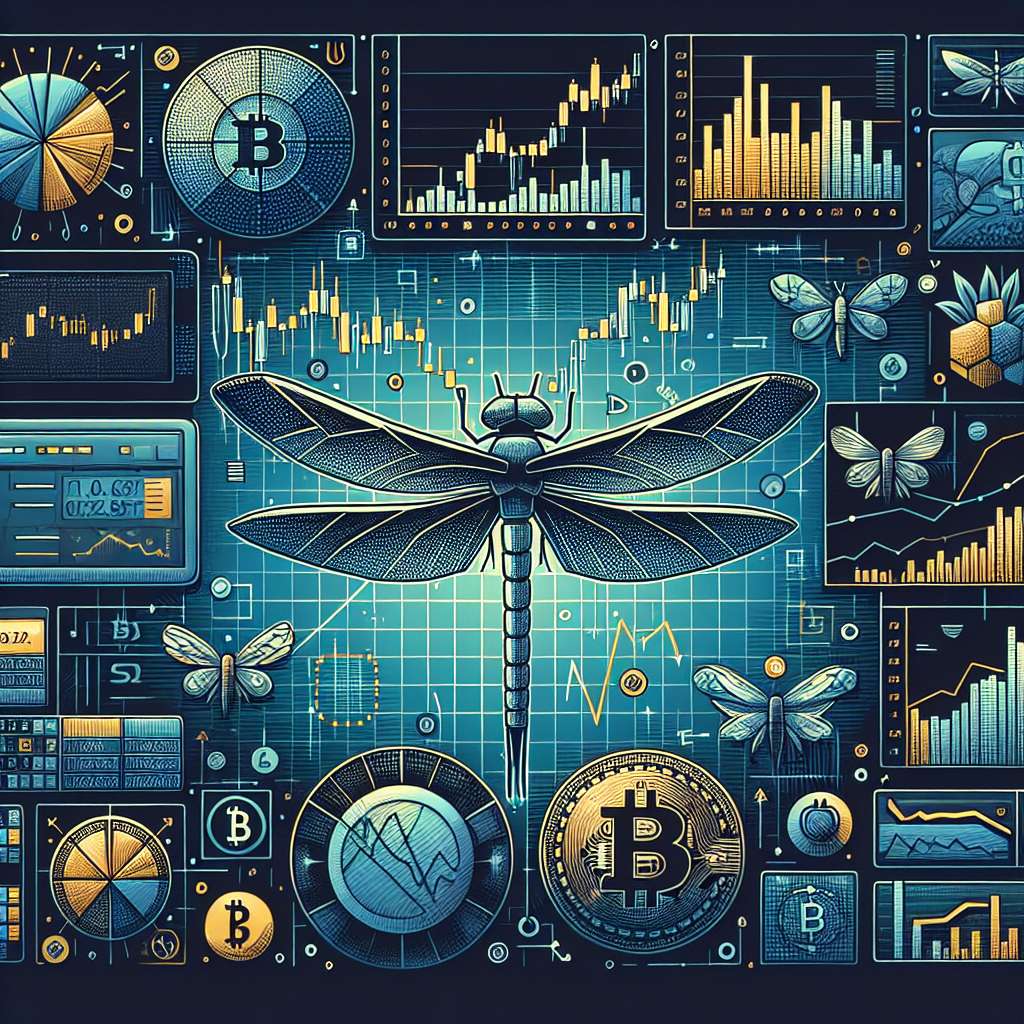 How can the dragonfly doji and hammer candlestick patterns be used to predict price movements in cryptocurrencies?