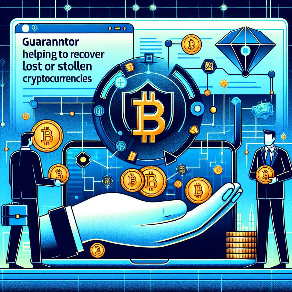 Can a guarantor help recover lost or stolen cryptocurrencies?