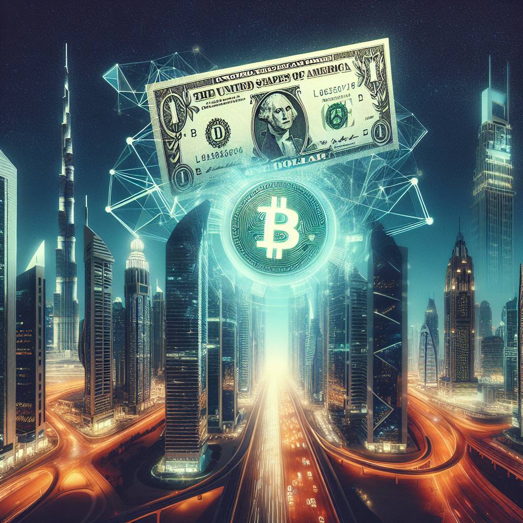 How can I convert one dollar in Dubai to a cryptocurrency?