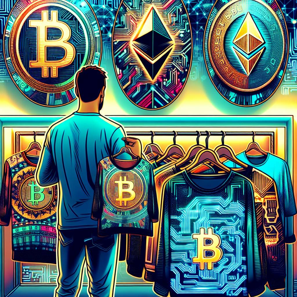 Where can I find fashionable clothing with cryptocurrency-themed designs?