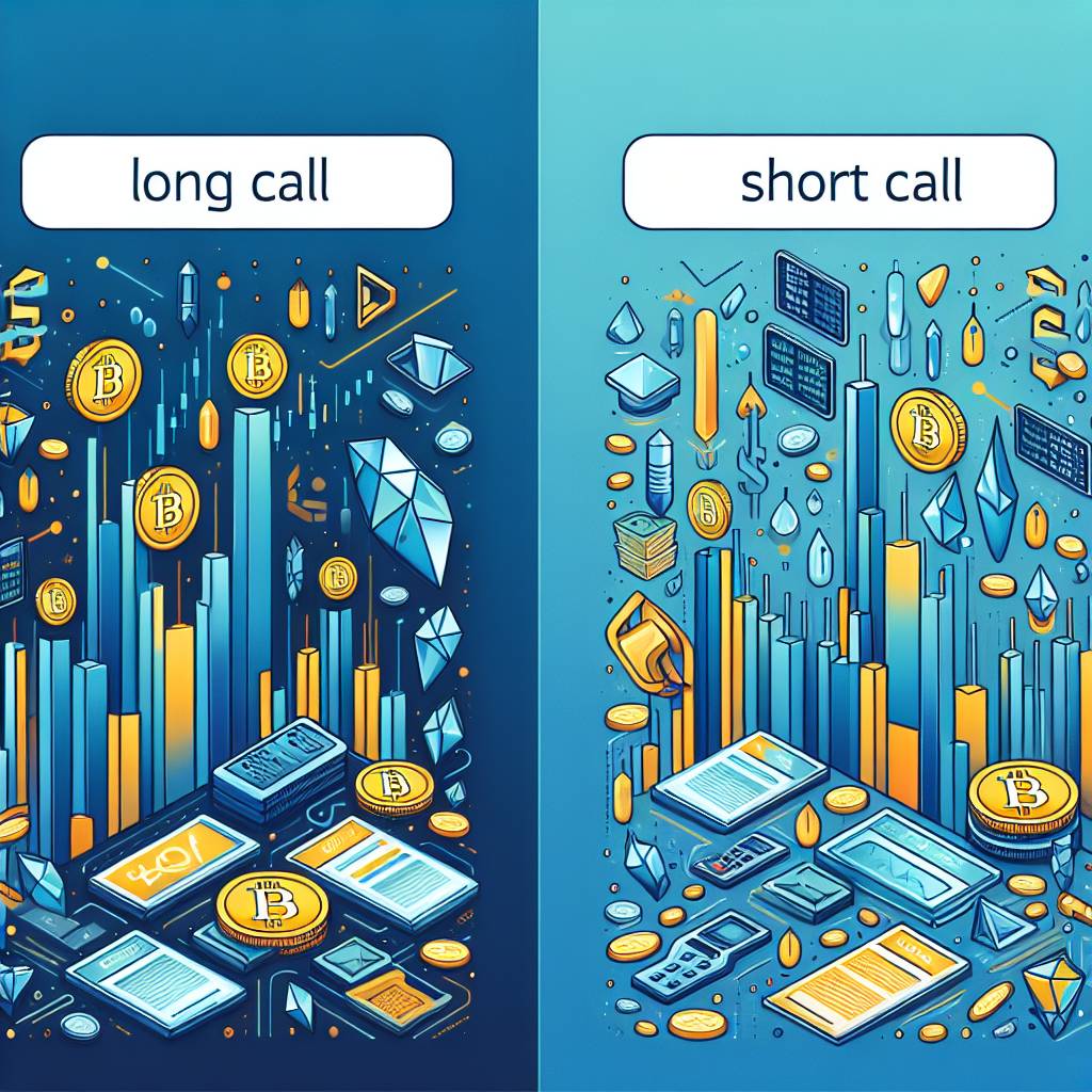 What are the differences between long call and short call options in the cryptocurrency market?