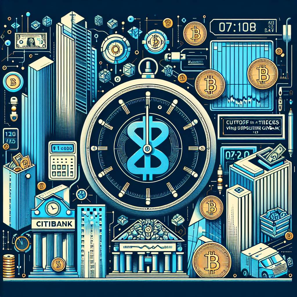 What is the cut off time for cryptocurrency transactions at Citi Bank?