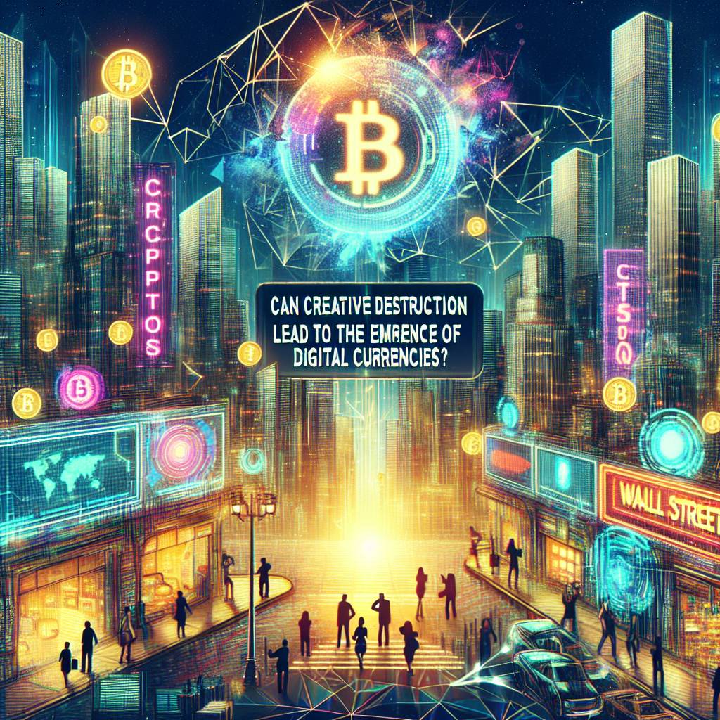 How can creative destruction lead to the emergence of new and disruptive cryptocurrencies?