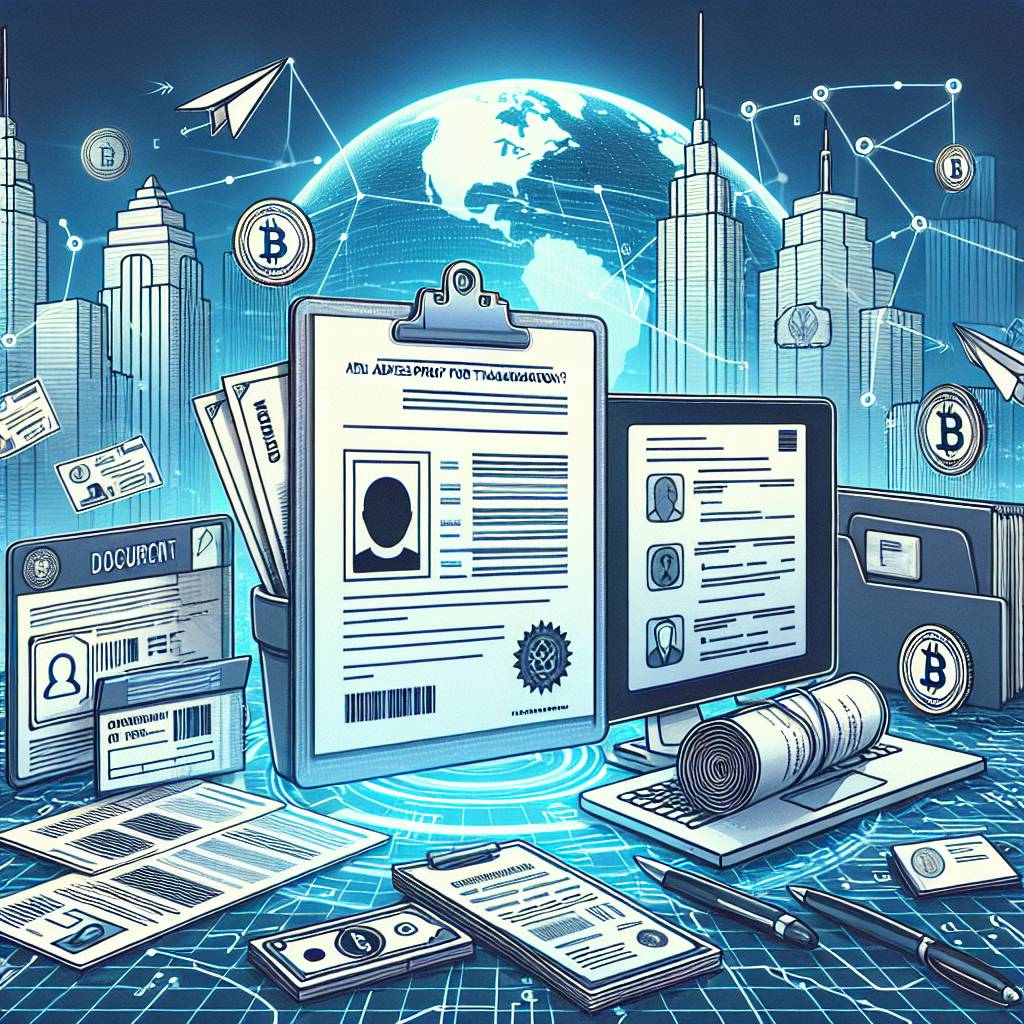 What documents are required to get a valid address proof for digital asset transactions?