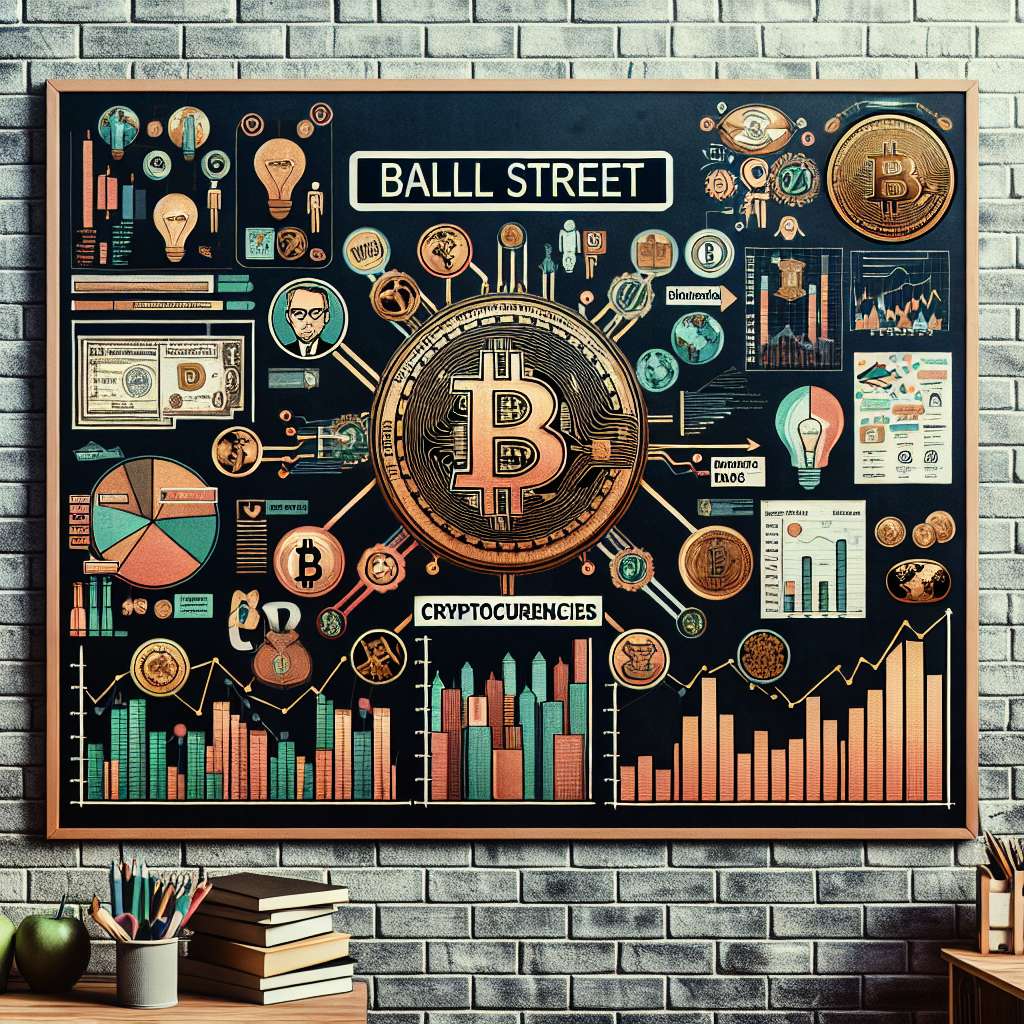 What are some innovative bulletin board ideas for promoting cryptocurrencies in schools?