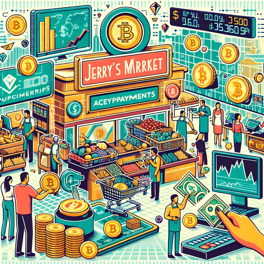 How can Jerry's Market accept payments in cryptocurrencies?