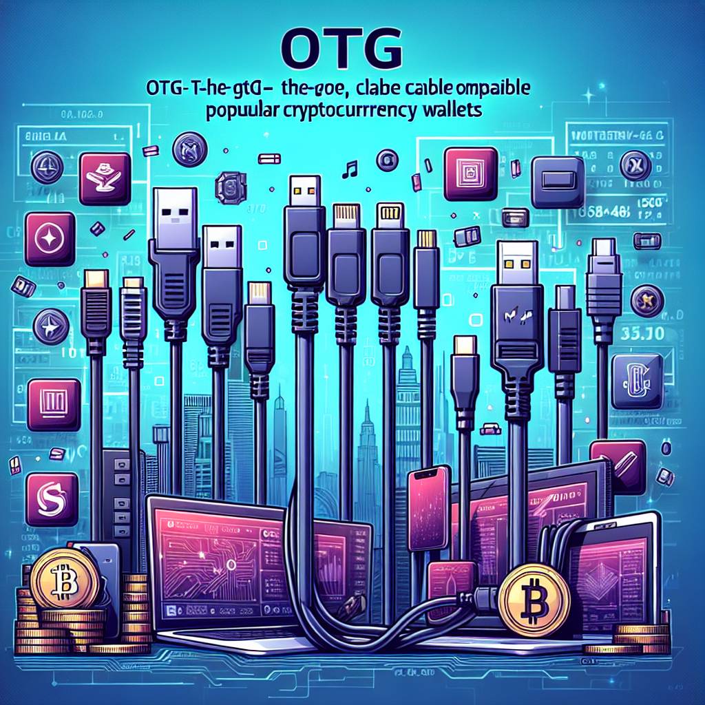Which OTG on the go cables are compatible with popular cryptocurrency wallets?