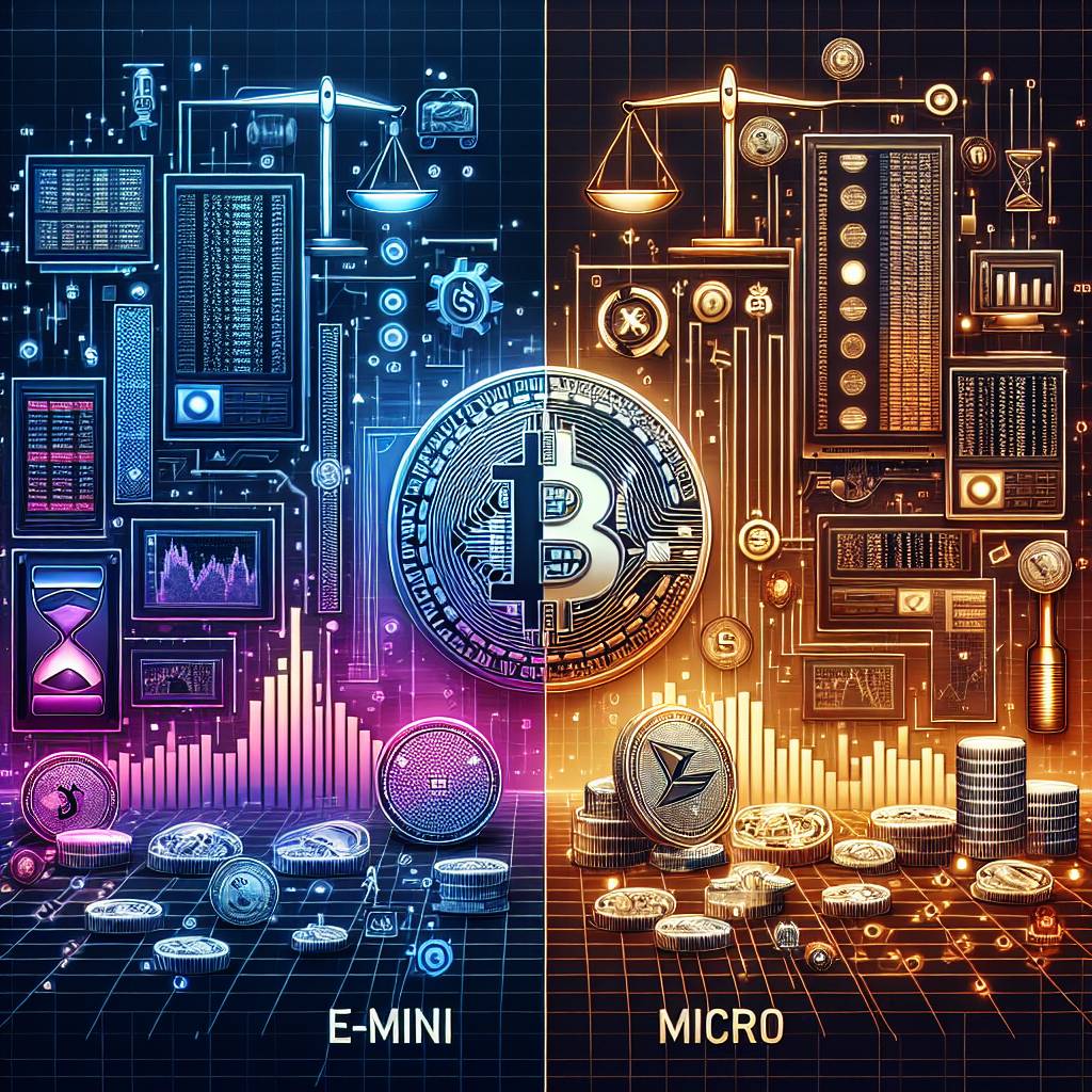 What are the key differences between e-mini charts for traditional stocks and cryptocurrencies?