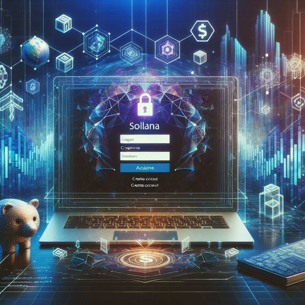 What are the steps to access Solana's login page and create an account?