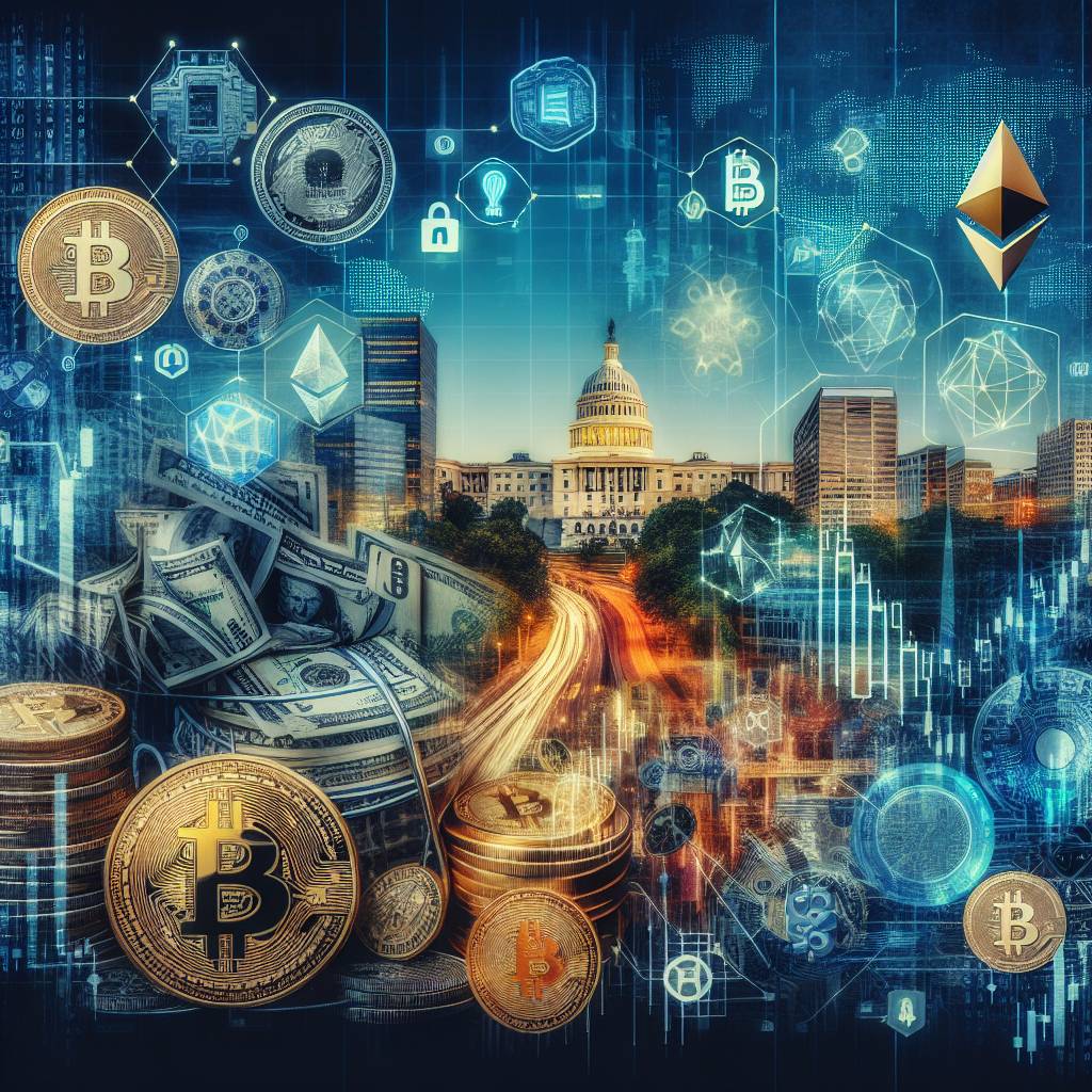 Which Fortune 500 companies in the Washington DC area have invested in cryptocurrencies and blockchain technology?