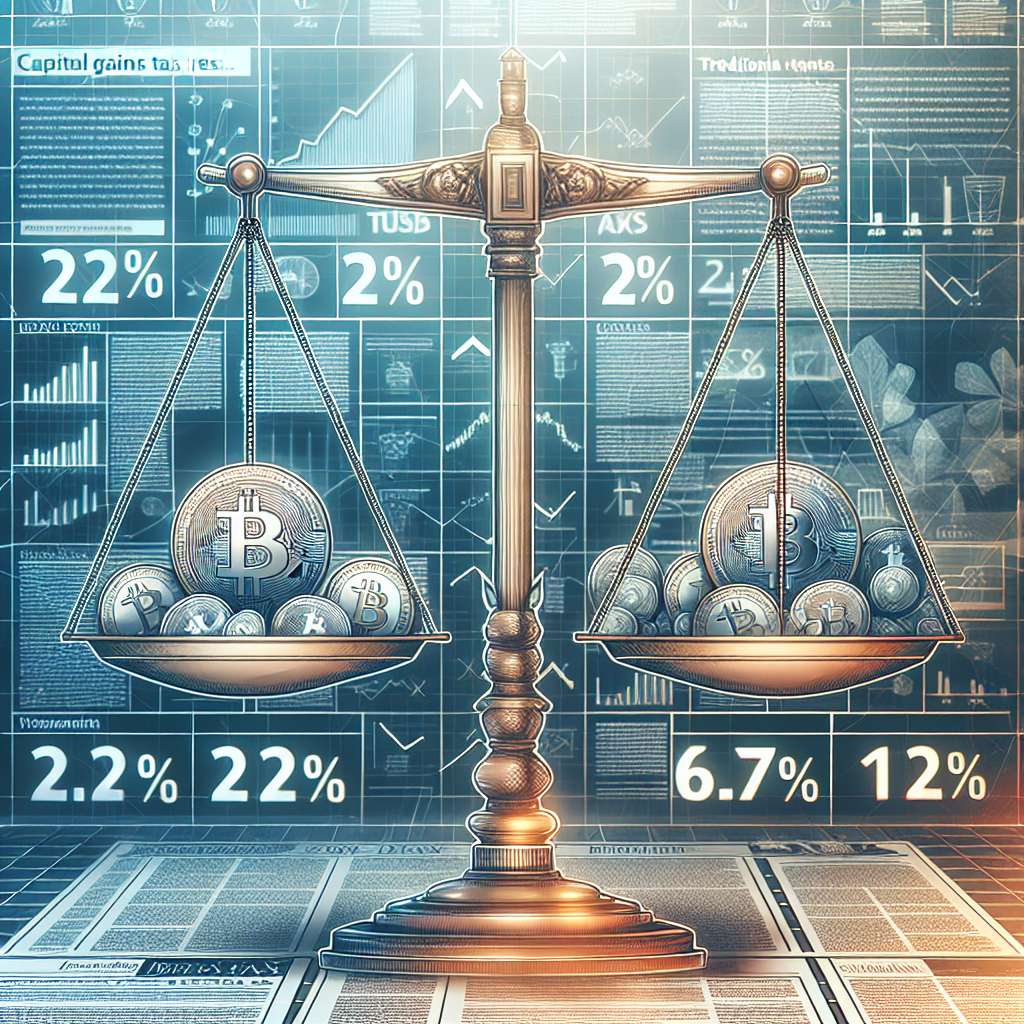 How do capital gains tax rates for digital assets differ from traditional investments in 2022?