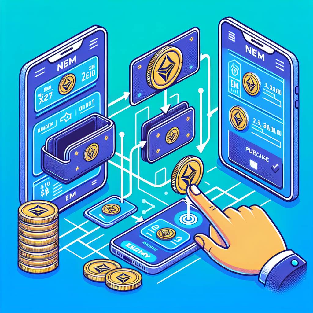 What are the steps to buy NEM (XEM) tokens using a digital wallet?