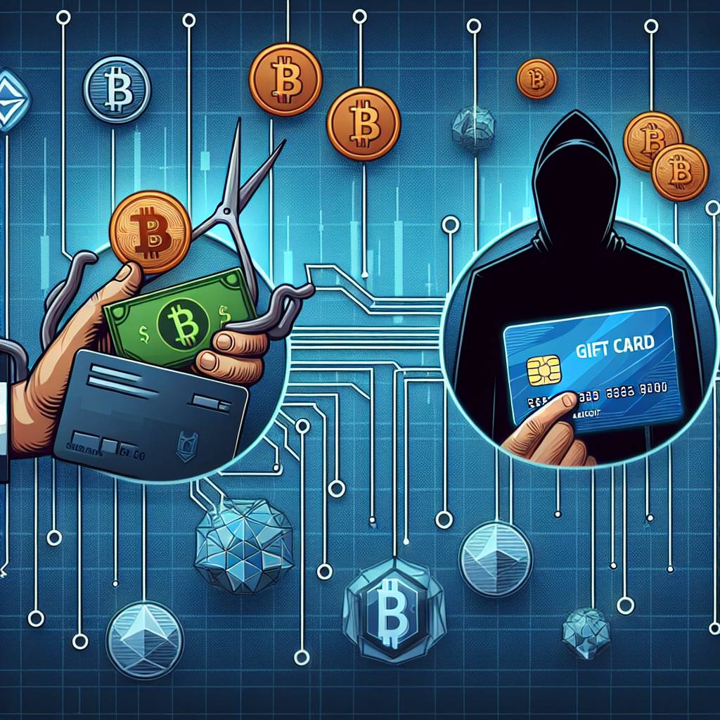 What is the connection between scammers and gift card scams in the world of digital currencies?