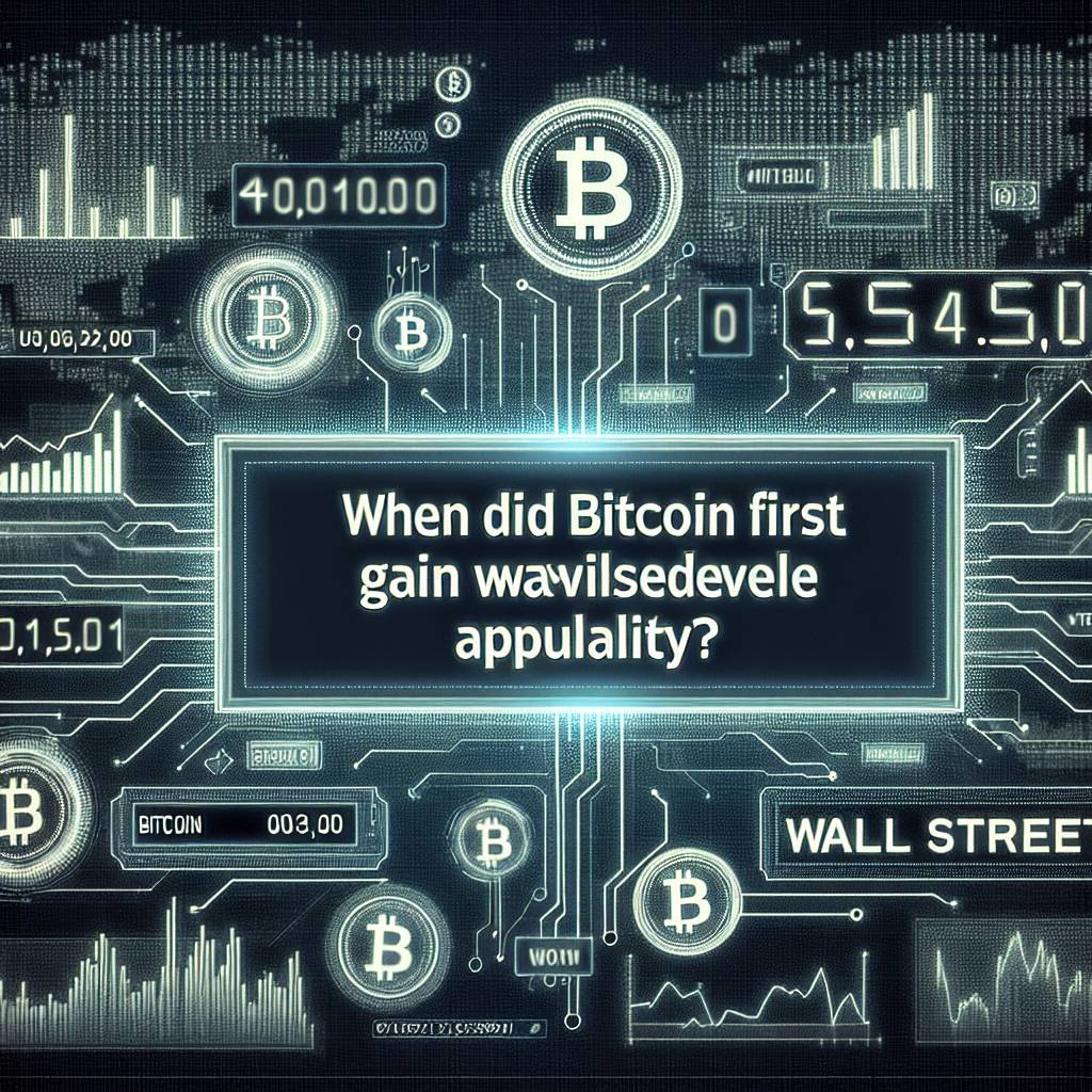 When did Bitcoin start to gain popularity in the cryptocurrency market?
