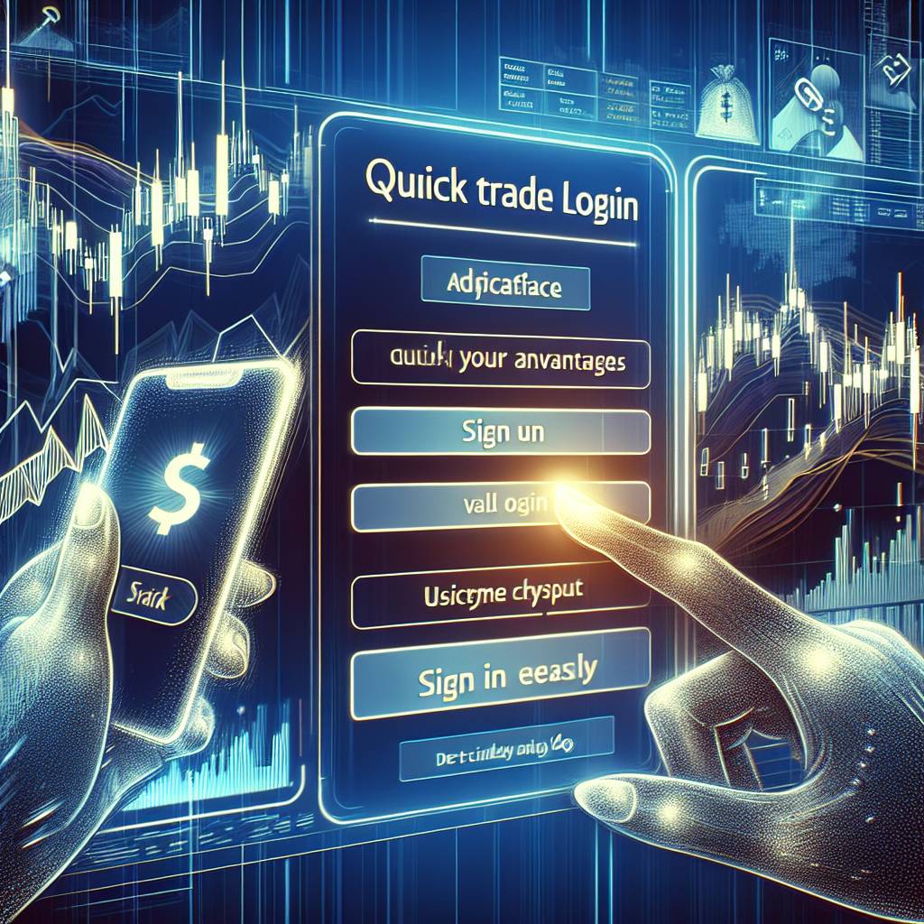 What are the advantages of using a quick trade login feature on a cryptocurrency platform?