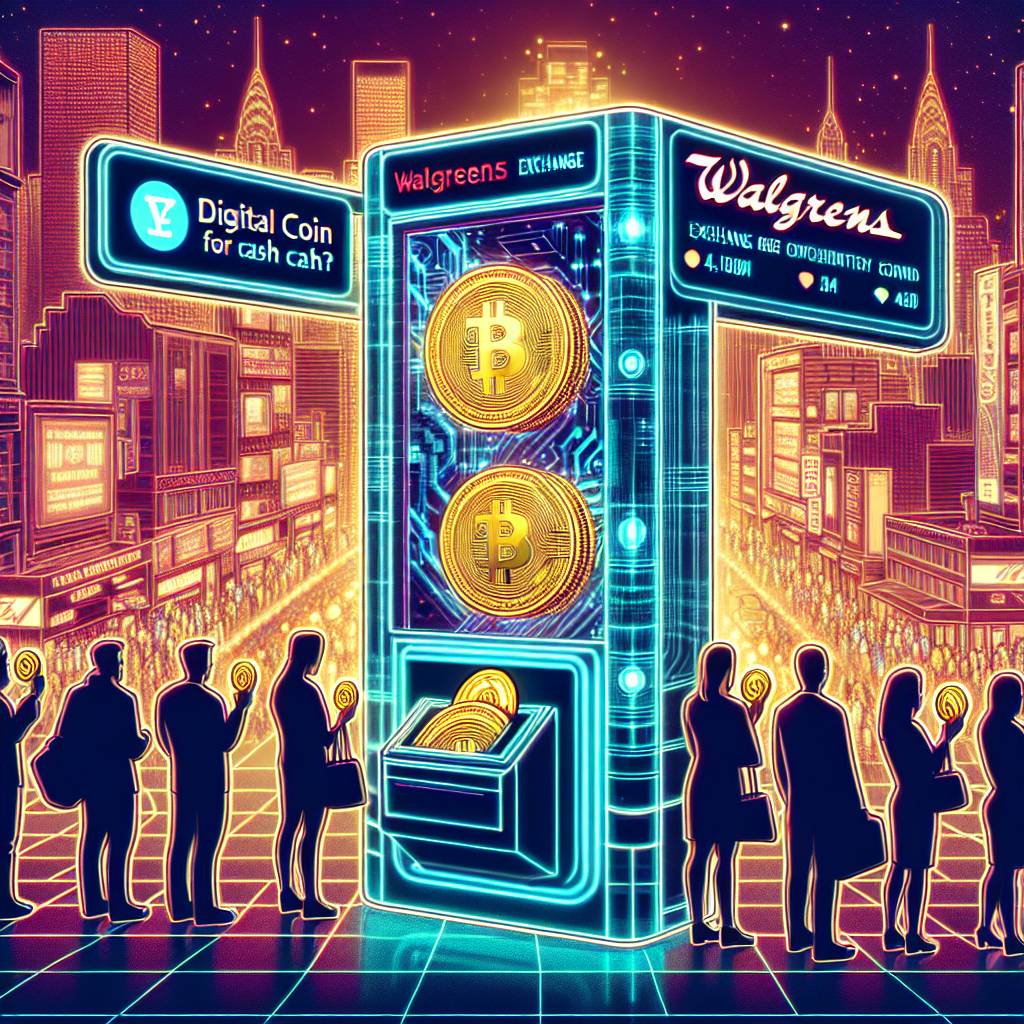 How can I exchange my digital coins for cash at Walgreens?