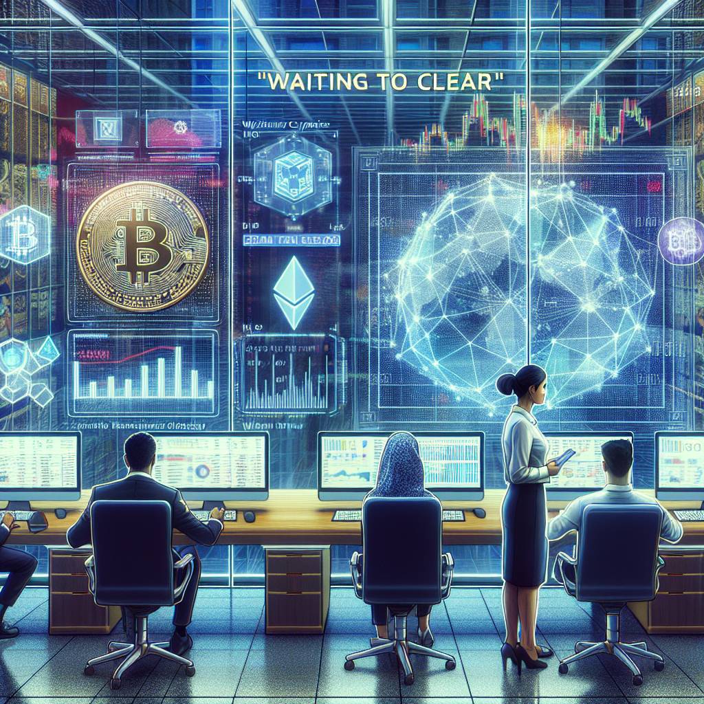 How does 'waiting to clear' work in the context of Coinbase and digital currencies?