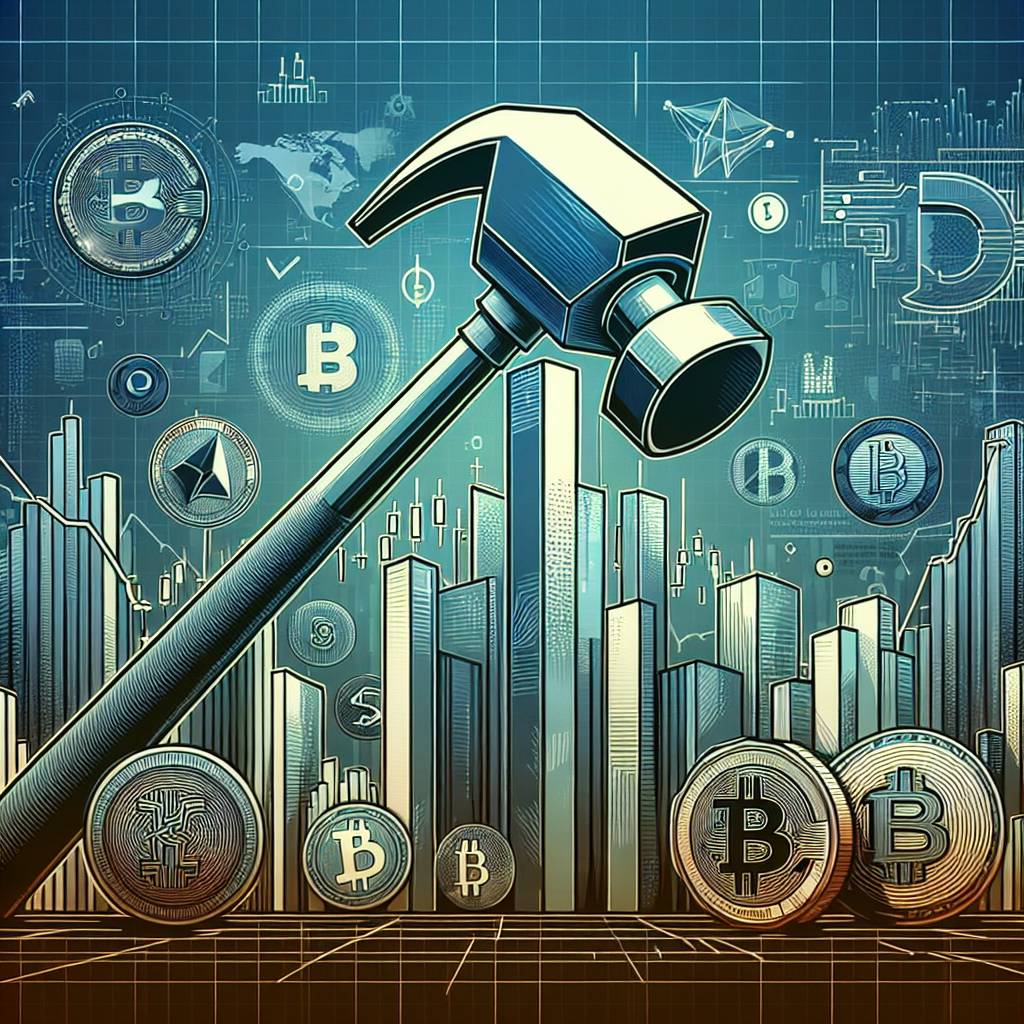 Which cryptocurrencies have historically shown strong bullish reversals after the formation of a hammer candlestick pattern?